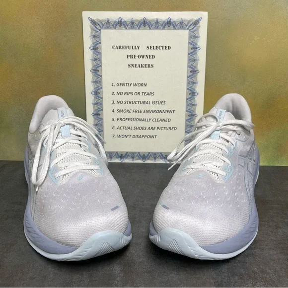 Asics Gel Cumulus 26 Men's Wide Running Shoes White/Cool Grey Size 13 EE - Picture 2 of 16